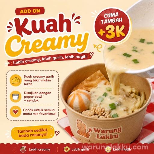 [WA-27801651099452670] Kuah Creamy Aja